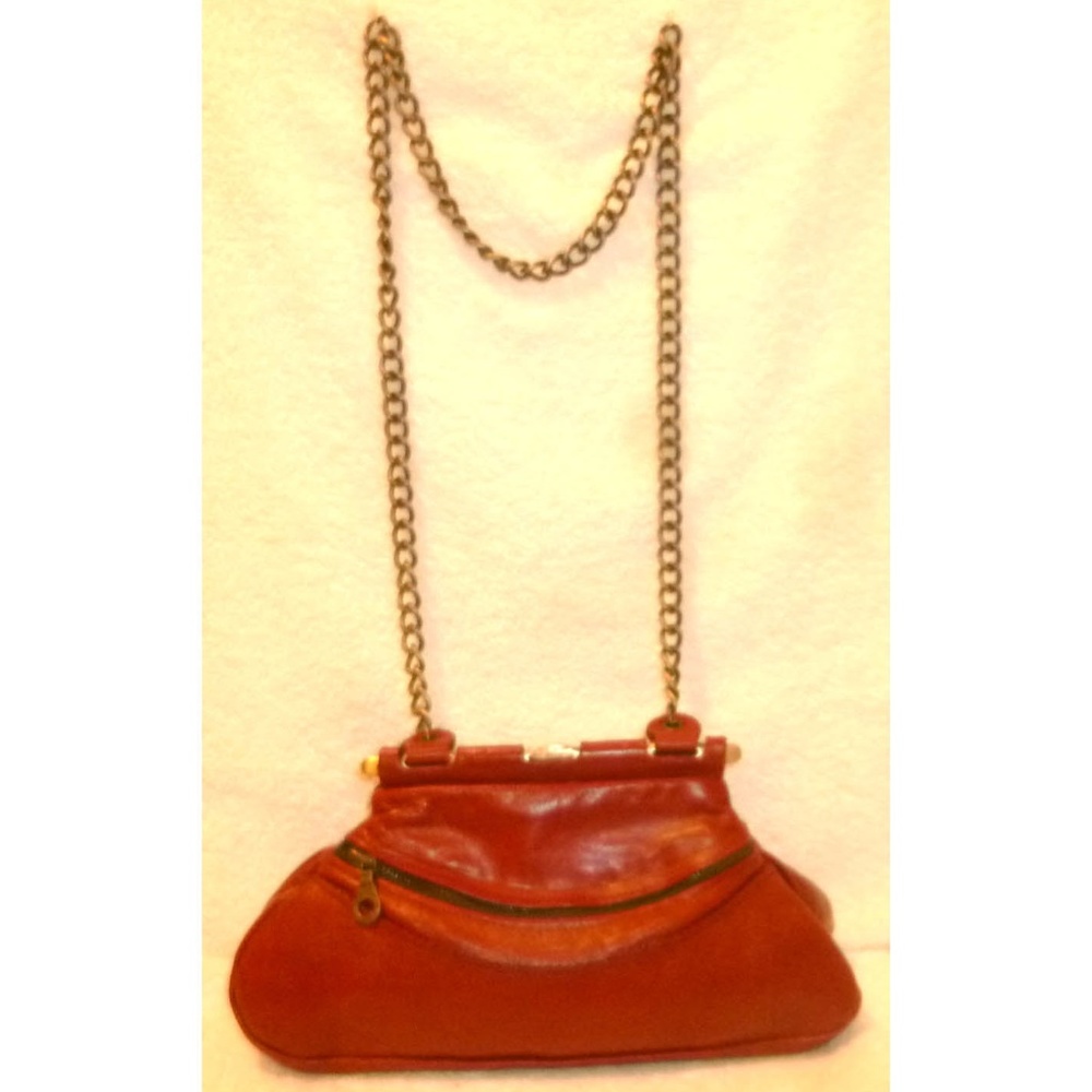 JAS MB red leather shoulder handbag